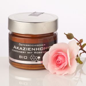 AKAZIENHONIG VERFEINERT MIT ROSENBLÜTEN bio